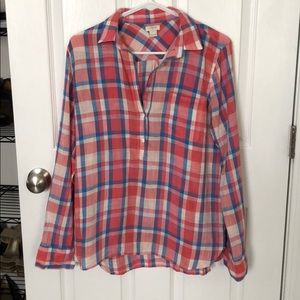 J. Crew Plaid Popover